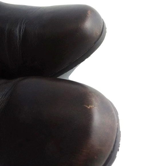 ARTURO CHIANG Brown Leather Slouch Ankle Boots - Picture 4 of 8